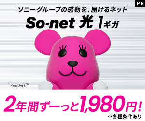コスパ最強！So-net光
